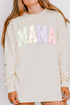 Personalized Soft Stitch Mom Name Comfort Colors Heavyweight Long T-Shirt *Choose Your Name