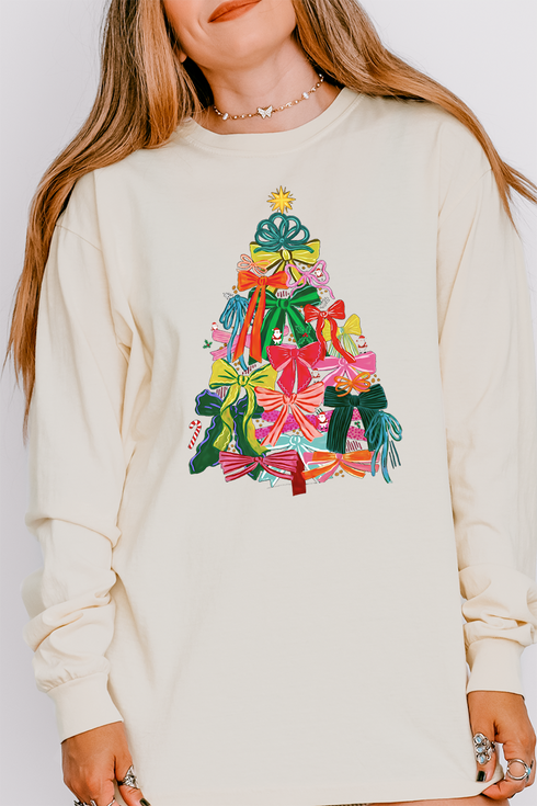 Ribbon On Top Comfort Colors Heavyweight Long Sleeve T-Shirt