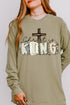 Doodle Christ Is King Comfort Colors Heavyweight Long Sleeve T-Shirt