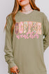 Pink Lace Coffee Weather Comfort Colors Heavyweight Long Sleeve T-Shirt