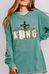 Doodle Christ Is King Comfort Colors Heavyweight Long Sleeve T-Shirt