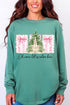 Notes Oh Come Let Us Adore Him Comfort Colors Heavyweight Long Sleeve T-Shirt
