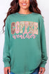 Pink Lace Coffee Weather Comfort Colors Heavyweight Long Sleeve T-Shirt