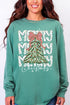 Stacked Holly Merry Christmas Tree Heavyweight Long Sleeve T-Shirt