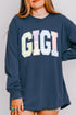 Personalized Soft Stitch Mom Name Comfort Colors Heavyweight Long T-Shirt *Choose Your Name
