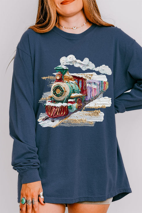 The Painted Train Comfort Colors Heavyweight Long Sleeve T-Shirt