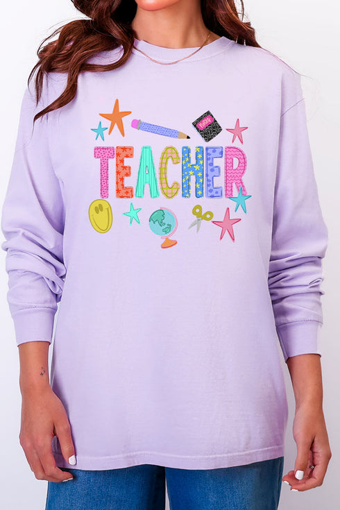 Classroom Charm Comfort Colors Heavyweight Long Sleeve T-Shirt