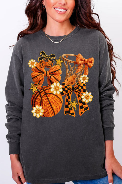 Faux Yarn Shoot For The Hoop Comfort Colors Long Sleeve T-Shirt