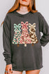 Faux Yarn Coquette Trio Comfort Colors Heavyweight Long Sleeve T-Shirt