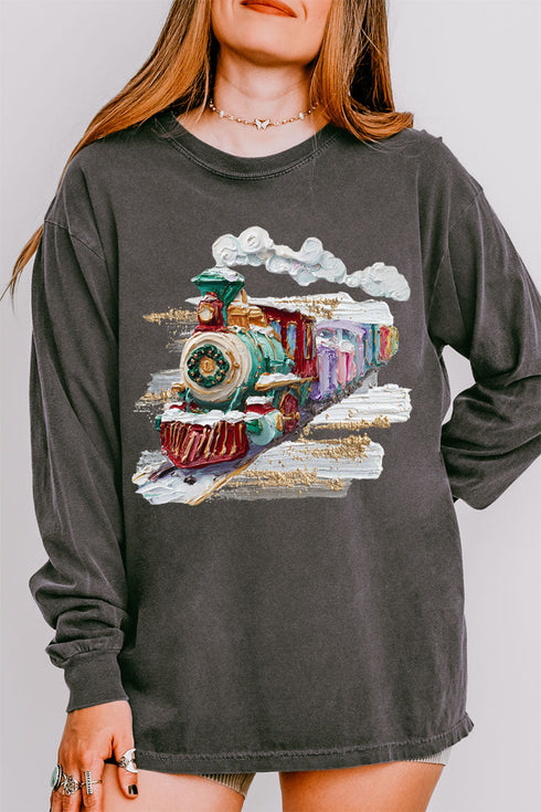 The Painted Train Comfort Colors Heavyweight Long Sleeve T-Shirt