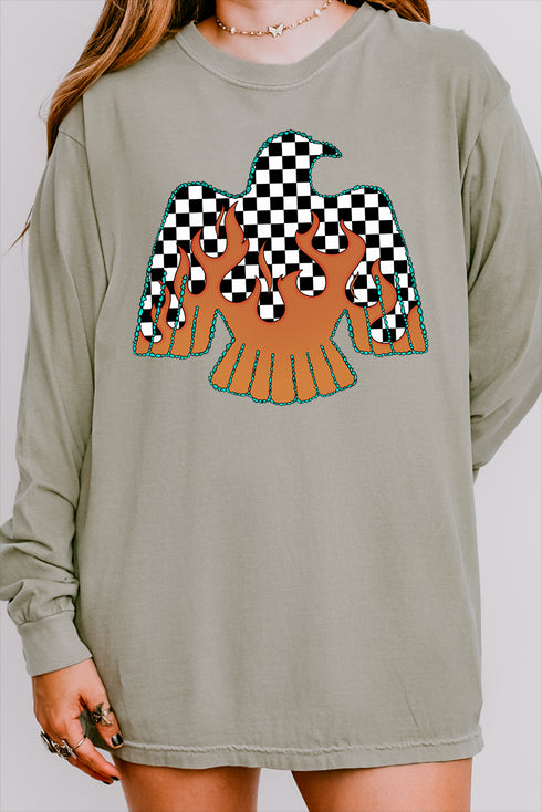 Checkerfire Thunderbird Comfort Colors Heavyweight Long Sleeve T-Shirt