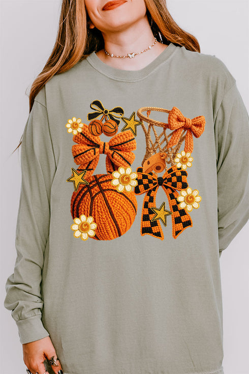 Faux Yarn Shoot For The Hoop Comfort Colors Long Sleeve T-Shirt