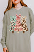 Faux Yarn Coquette Trio Comfort Colors Heavyweight Long Sleeve T-Shirt