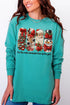 Faux Yarn Most Wonderful Time Comfort Colors Heavyweight Long Sleeve T-Shirt