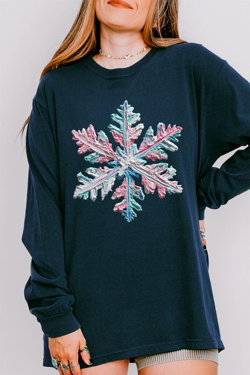 The Painted Snowflake Comfort Colors Heavyweight Long Sleeve T-Shirt