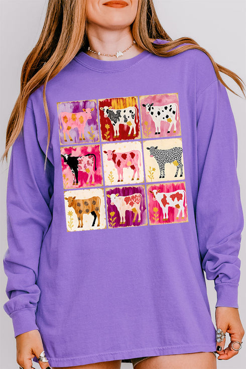 Patchwork Pastures Comfort Colors Heavyweight Long Sleeve T-Shirt