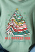 All Booked For Christmas Comfort Colors Heavyweight Long Sleeve T-Shirt
