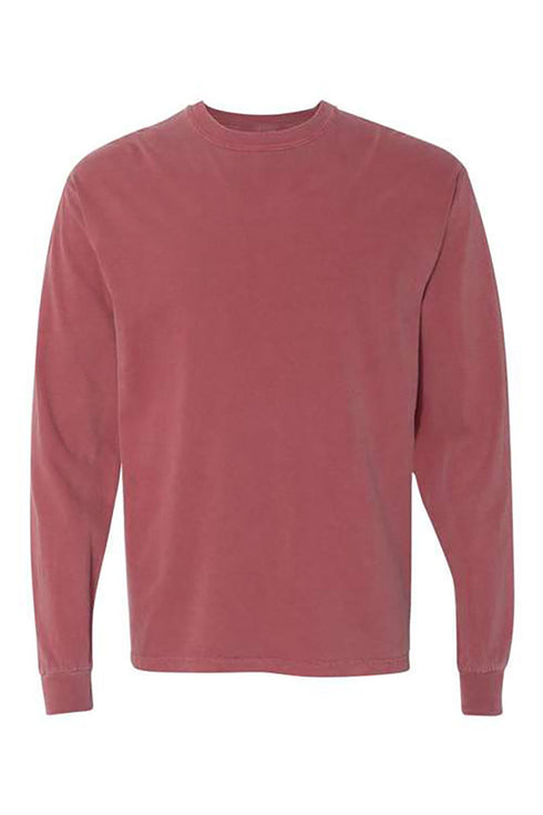 Fall Vibes Floral Coquette Comfort Colors Heavyweight Long Sleeve T-Shirt
