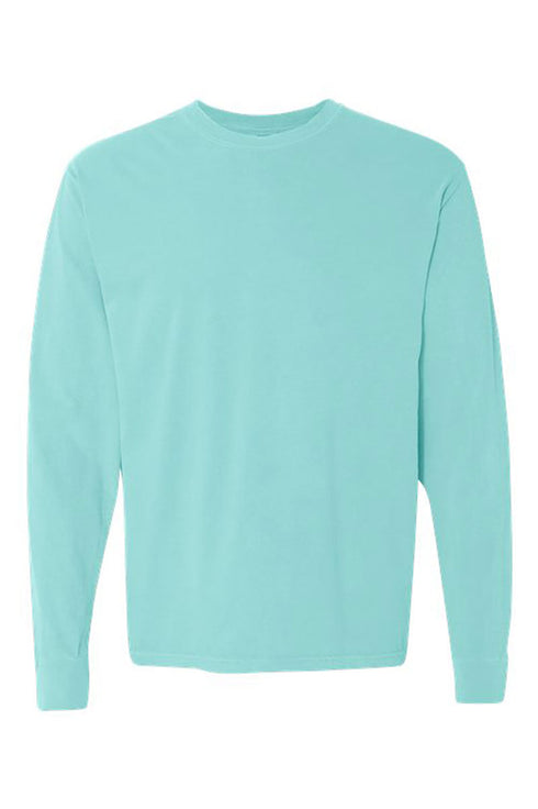 Merry And Bright Coquette Bow Comfort Colors Heavyweight Long Sleeve T-Shirt