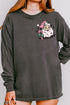 Groovy Merry Christmas Front & Back Design Comfort Colors Heavyweight Long T-Shirt