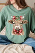 Happy Heifers Christmas Comfort Colors Heavyweight Long Sleeve T-Shirt