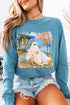Ghost Mentally I'm Here Comfort Colors Heavyweight Long T-Shirt
