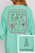Christmas, Please Front & Back Design Comfort Colors Heavyweight Long T-Shirt