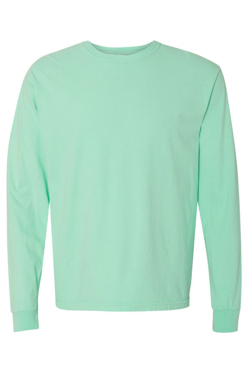 Merry And Bright Coquette Bow Comfort Colors Heavyweight Long Sleeve T-Shirt
