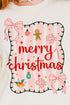 Merry Christmas Doodle Coquette Comfort Colors Heavyweight Long Sleeve T-Shirt