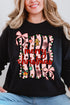 Merry Christmas Doodle Coquette Comfort Colors Heavyweight Long Sleeve T-Shirt