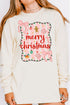 Merry Christmas Doodle Coquette Comfort Colors Heavyweight Long Sleeve T-Shirt