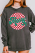 Merry Retro Check Comfort Colors Heavyweight Long Sleeve T-Shirt