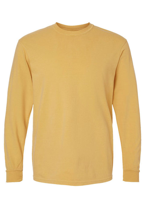 Fall Vibes Floral Coquette Comfort Colors Heavyweight Long Sleeve T-Shirt
