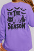Tis The Season Spooky Front & Back Design Comfort Colors Heavyweight Long Sleeve T-Shirt