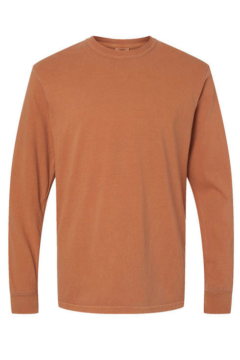 Fall Vibes Floral Coquette Comfort Colors Heavyweight Long Sleeve T-Shirt