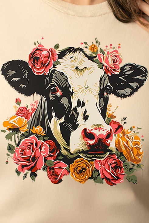 Blossom The Cow Combed Cotton T-Shirt