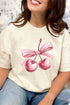 Cherry Bows Combed Cotton T-Shirt