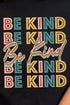 Colorful Stacked Be Kind Combed Cotton T-Shirt