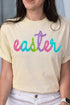 Easter Faux Tinsel Transfer Combed Cotton T-Shirt