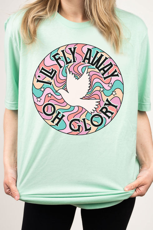 I'll Fly Away Oh Glory Combed Cotton T-Shirt