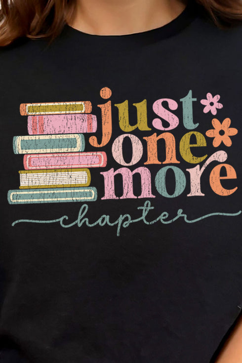 Colorful Just One More Chapter Combed Cotton T-Shirt