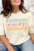 Saltwater Seashells Sunshine Combed Cotton T-Shirt