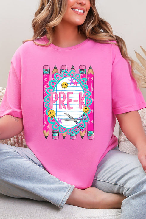 Primary Pencil Crew: Pre-K To Fourth Grade Softstyle Adult T-Shirt *Choose Your Grade