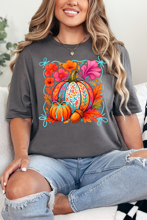 Pumpkins And Petals Softstyle Adult T-Shirt