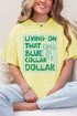 Striped Blue Collar Dollar Blue And Green Softstyle Adult T-Shirt