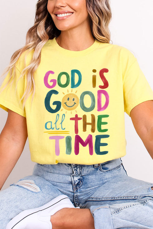 Colorful God Is Good God Softstyle Adult T-Shirt