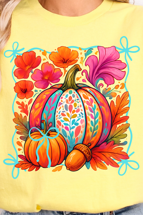 Pumpkins And Petals Softstyle Adult T-Shirt