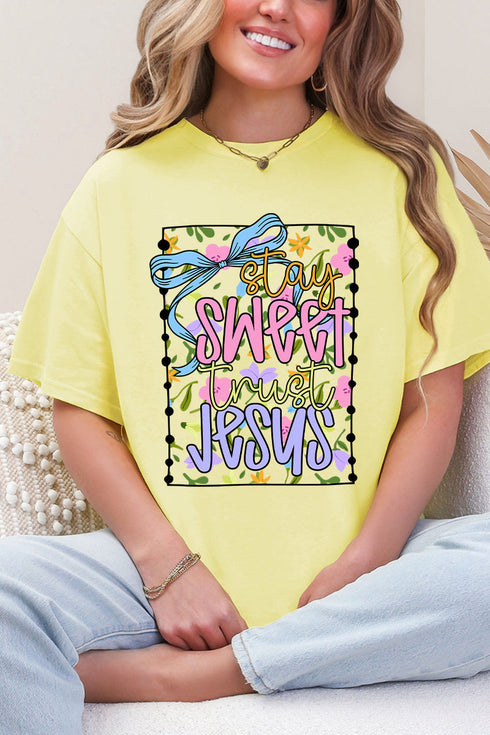 Stay Sweet Trust Jesus Softstyle Adult T-Shirt
