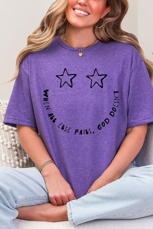 Star Eyes God Never Fails Softstyle Adult T-Shirt