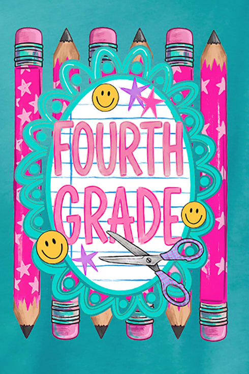 Primary Pencil Crew: Pre-K To Fourth Grade Softstyle Adult T-Shirt *Choose Your Grade